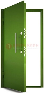 Зеленая металлическая бронированная дверь ДБ-8 в Костроме