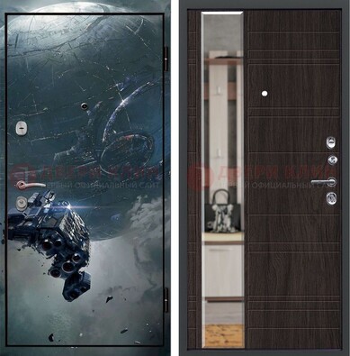 Железная дверь с фотопечатью космической фантастики ДФ-51 в Костроме