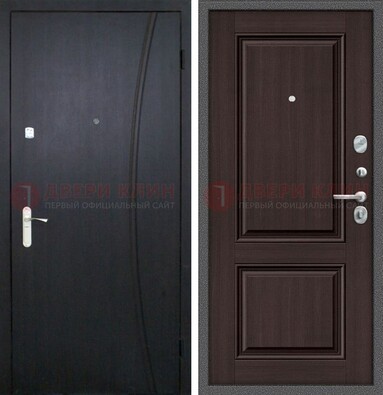 Темная стальная дверь с МДФ панелями ДМ-362 в Костроме