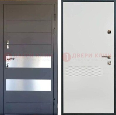 Металлическая дверь МДФ темная и светлая ДМ-420 в Костроме