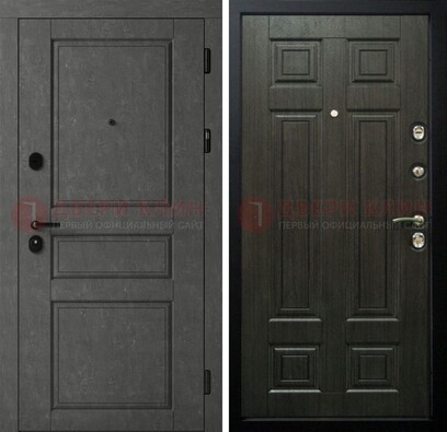 Серая стальная дверь с классическими МДФ ДМ-456 в Костроме