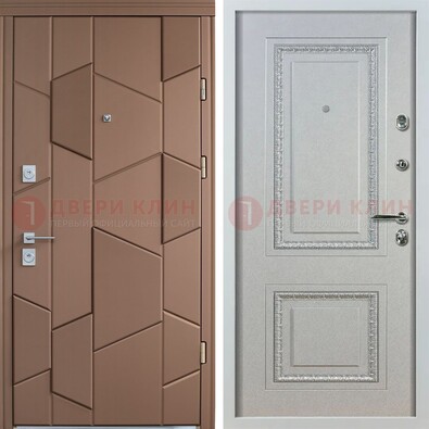 Квартирная стальная дверь с разными панелями МДФ ДМ-496 в Костроме
