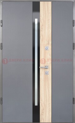 Полуторная металлическая дверь с МДФ ДМ-503 в Костроме