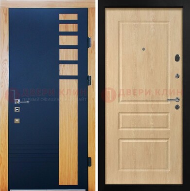 Двухцветная железная дверь с МДФ в квартиру ДМ-511 в Костроме