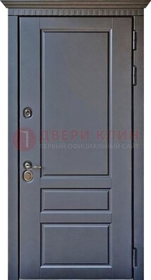 Тёмная входная дверь для коттеджа с МДФ ДМ-528 в Костроме