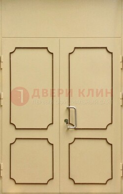 Светлая двухстворчатая дверь для загородного дома с МДФ ДМ-534 в Костроме