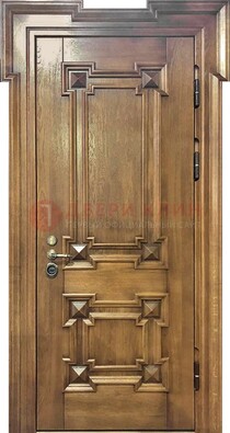Филенчатая железная дверь с массивом дуба ДМД-56 в Костроме