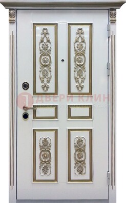 Входная дверь с массивом дуба в белом цвете ДМД-62 в Костроме