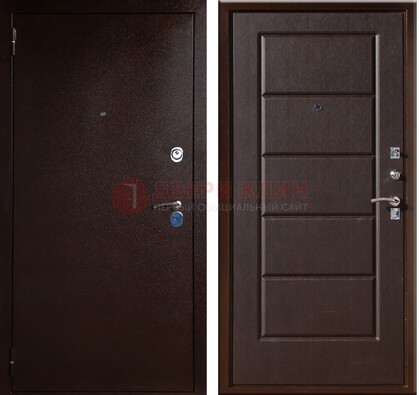 Темная входная дверь с порошковым окрасом ДП-113 в Костроме