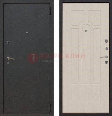Серая входная дверь с порошковым покрытием МДФ внутри ДП-129 в Костроме