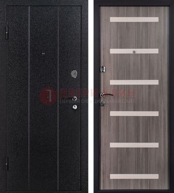 Черная стальная дверь с порошковым окрасом ДП-199 в Дмитрове