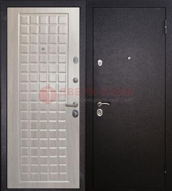 Черная входная дверь с порошковым покрытием ДП-206 в Костроме