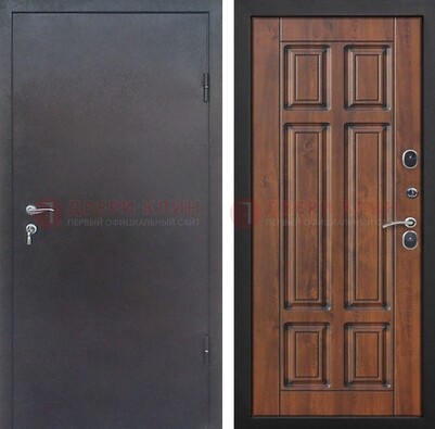 Темная входная дверь с порошковым покрытием с МДФ панелью ДП-235 в Костроме