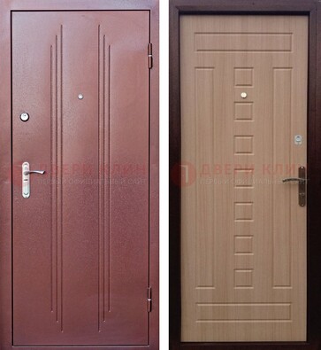 Стальная дверь с порошковым напыление цвета медный антик ДП-249 в Костроме