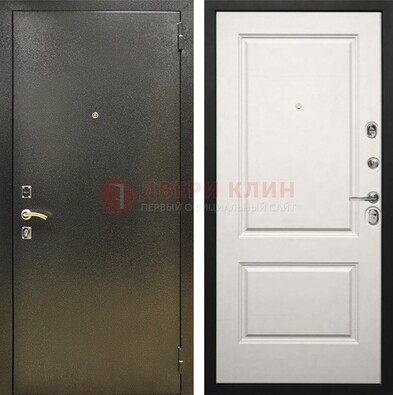 Металлическая темная дверь с порошковым напылением и классической МДФ ДП-298 в Костроме