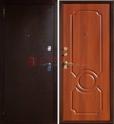 Темная железная дверь с порошковым напылением ДП-46 в Костроме