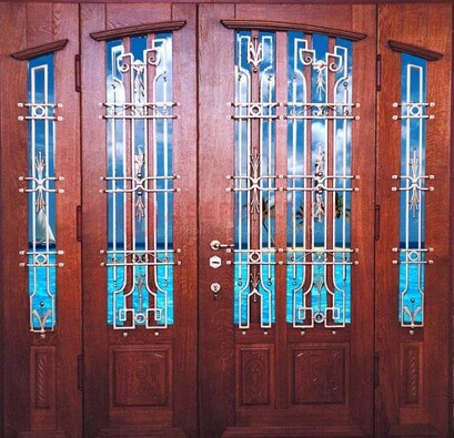 Парадная дверь со вставками из стекла ДПР-55 с шумоизоляцией в Костроме
