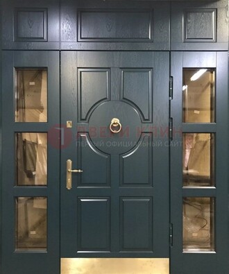 Стальная парадная дверь ДПР-64 со стеклопакетом в Костроме