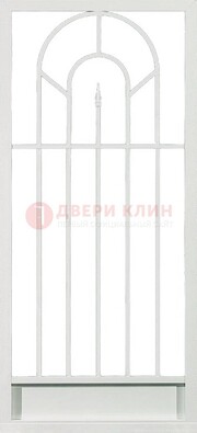 Стальная решетчатая дверь в белом цвете с пикой ДР-11 в Костроме