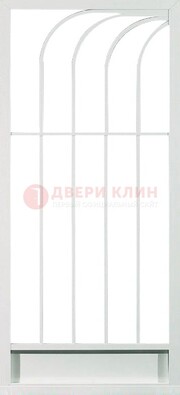 Белая металлическая решетчатая дверь ДР-17 в Костроме