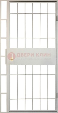 Железная решетчатая дверь в белом цвете ДР-19 в Костроме