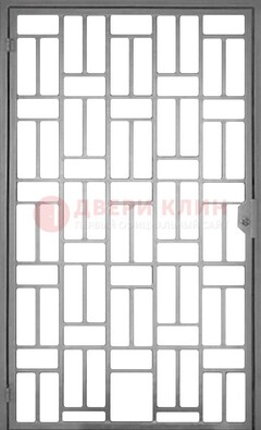 Металлическая решетчатая дверь в сером цвете ДР-23 в Костроме