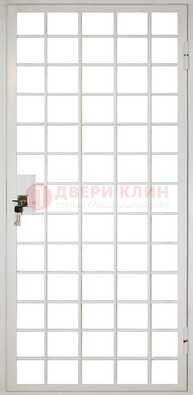Белая металлическая решетчатая дверь ДР-2 в Костроме