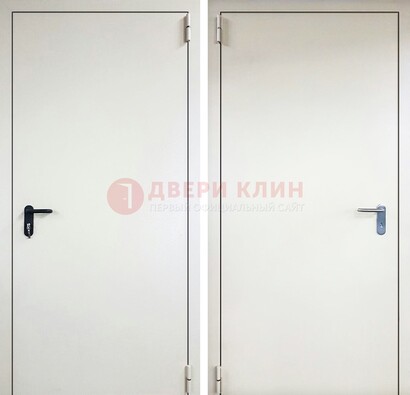 Белая железная противопожарная дверь ДТ-16 в Костроме