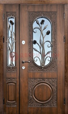 Железная дверь с виноритом и ковкой ДВТ-180 в Костроме