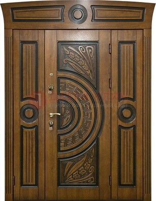 Парадная входная дверь с виноритом и узором ДВТ-194 в Костроме