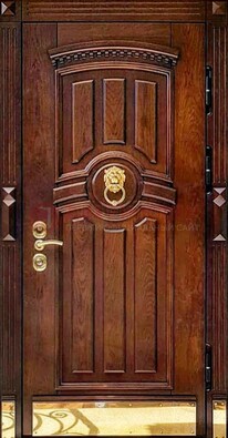 Входная дверь с виноритом в коричневом цвете ДВТ-236 в Костроме
