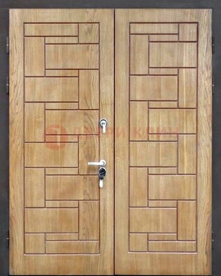 Светло-коричневая стальная дверь с виноритом ДВТ-245 в Костроме