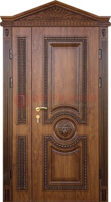 Узорная стальная дверь с виноритом для дома ДВТ-260 в Костроме