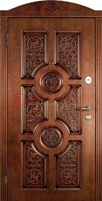 Коричневая входная дверь с виноритом ДВТ-41 в Костроме