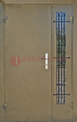 Входная дверь Порошок со стеклом и ковкой ПЛ-20 в Костроме